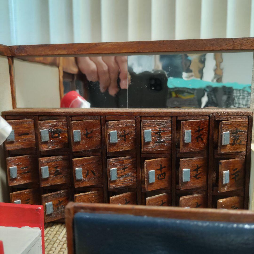 【yuka】昭和の銭湯の脱衣場　ミニチュアハウス　ドールハウス