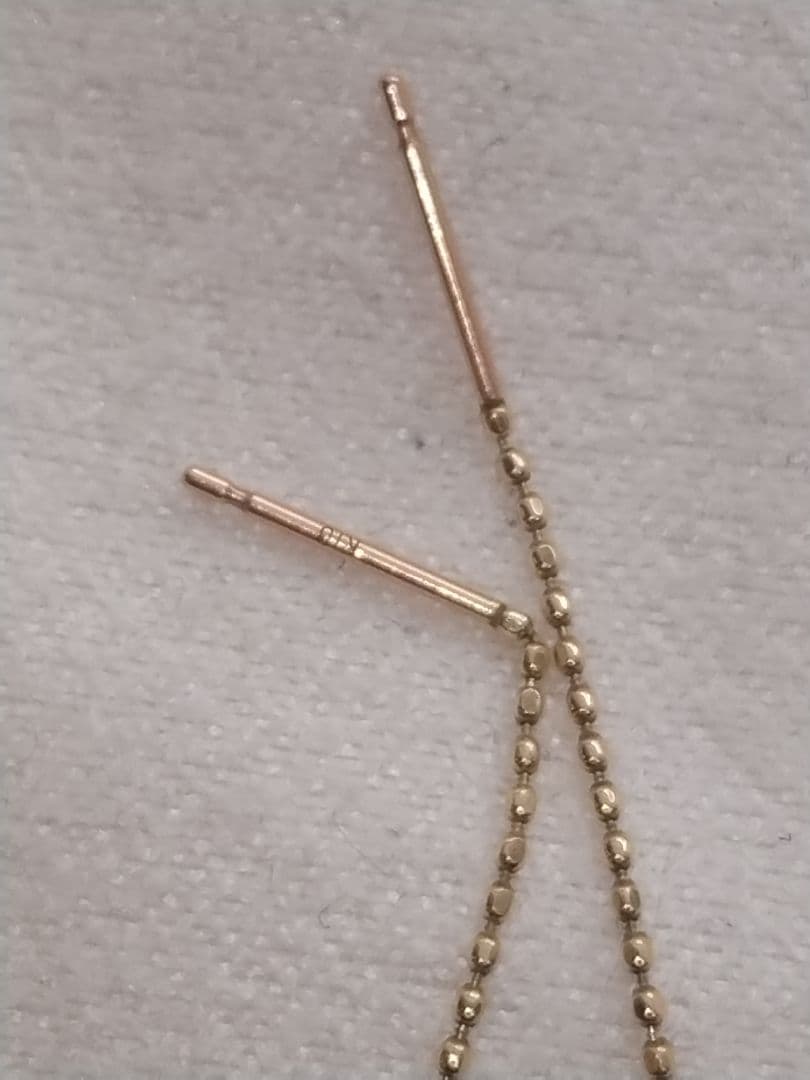 agete アガット ラブラドライト チェーンピアス アメリカンピアス