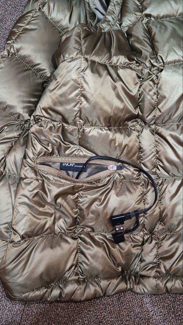 TAION EXTRA ダウンベスト カーキ（ヒーターベスト）