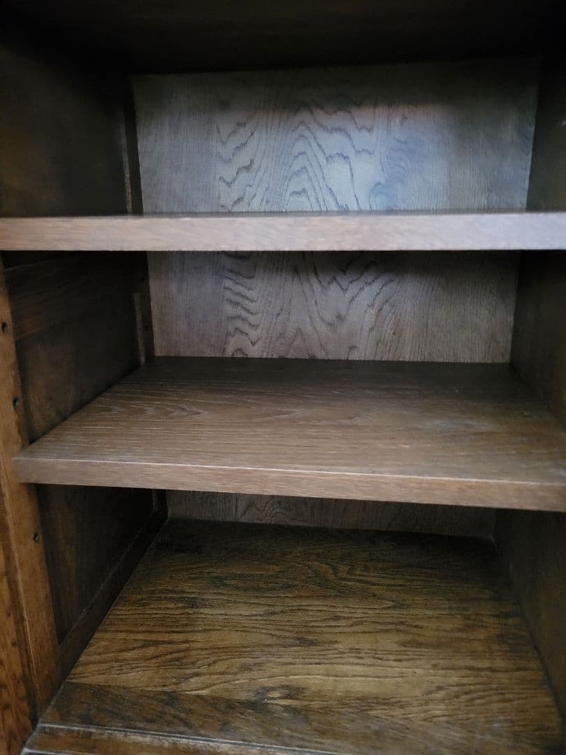 最終お値下げ★北海道EZO社製★最大幅100cmガラス引戸★食器棚