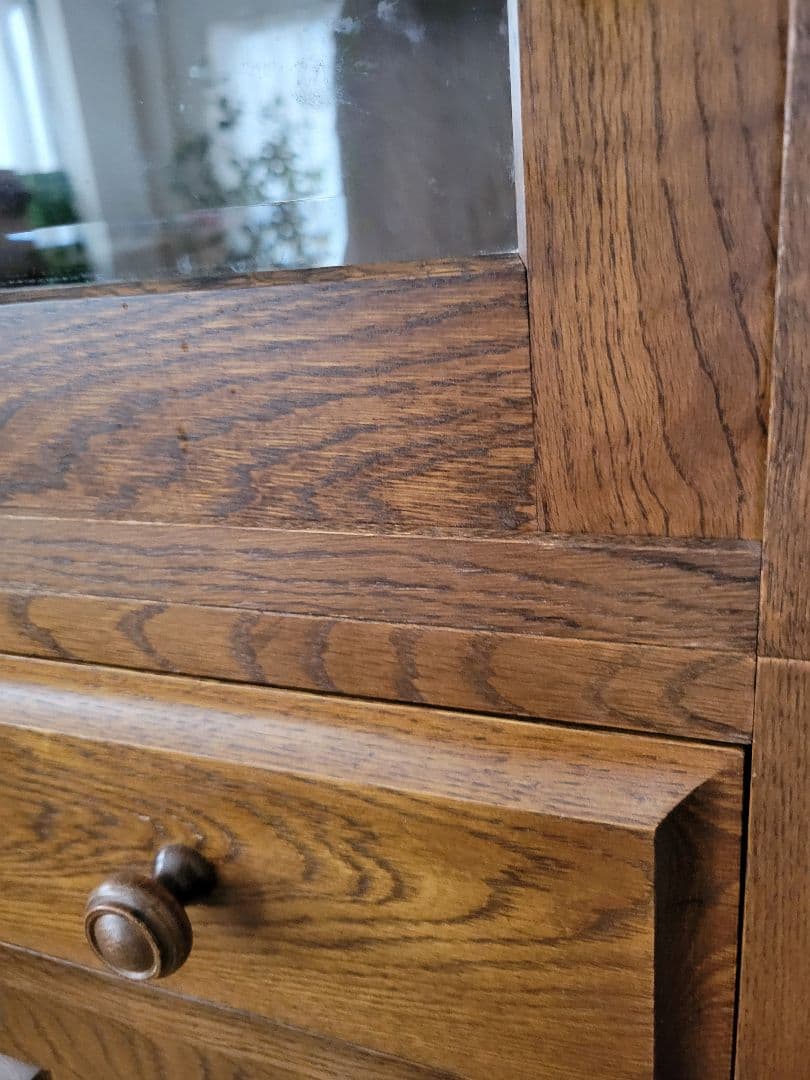 最終お値下げ★北海道EZO社製★最大幅100cmガラス引戸★食器棚