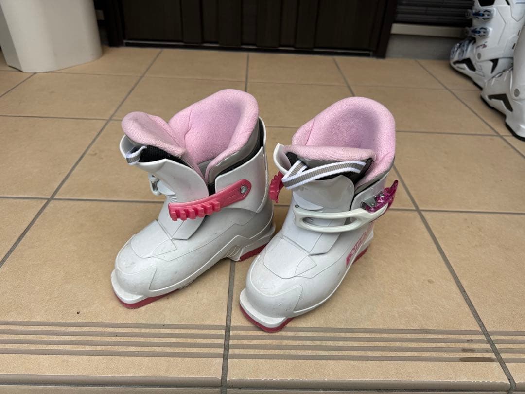 キッズ用スキー板 108cm ストック ブーツ付 19.0cm セット ガールズ