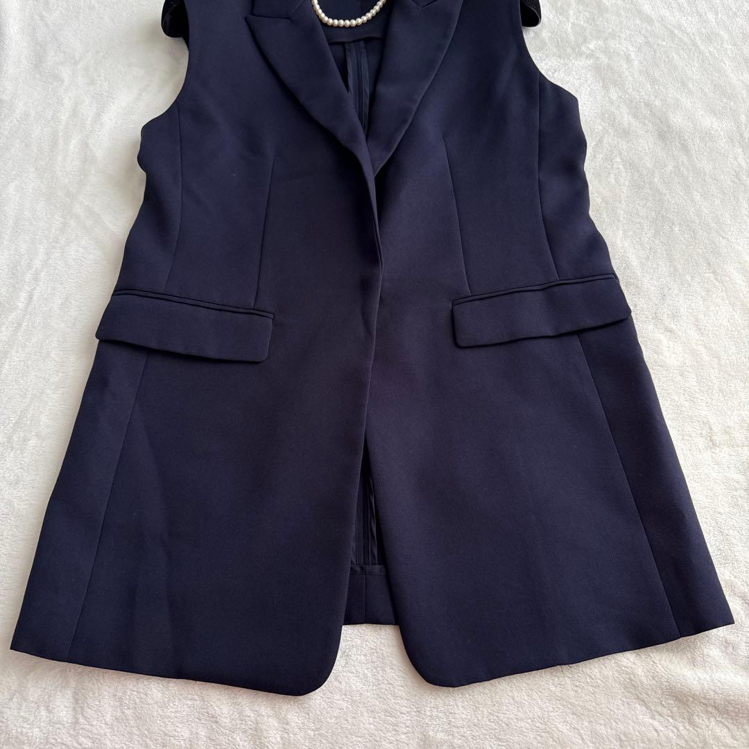 Mina様　アルアバイル ダブルオックスミドルジレ テーラード ベスト ネイビー