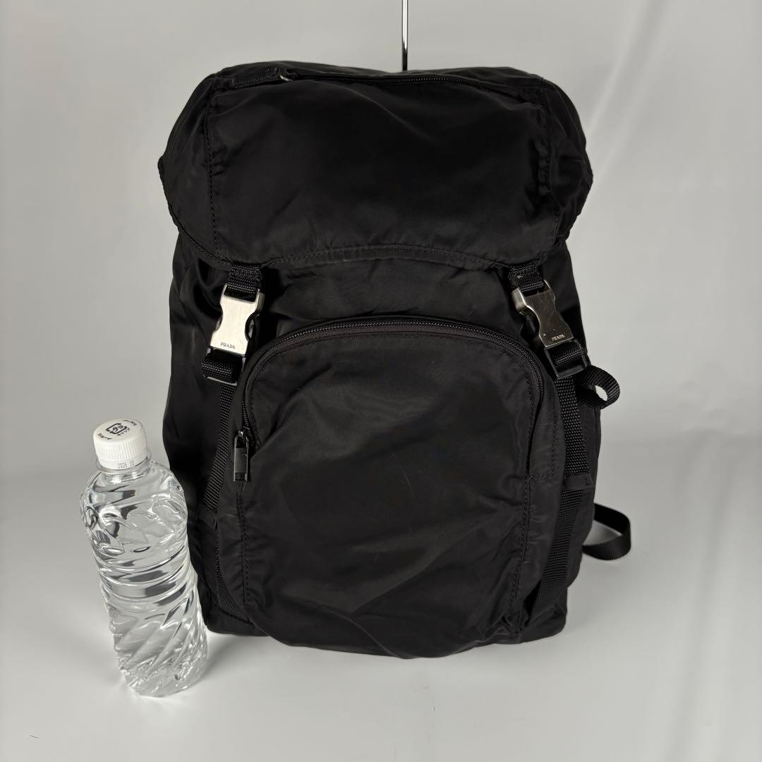 PRADA プラダ V135 三角ロゴ　リュック バックパック 黒　大容量