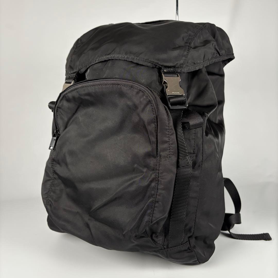 PRADA プラダ V135 三角ロゴ　リュック バックパック 黒　大容量