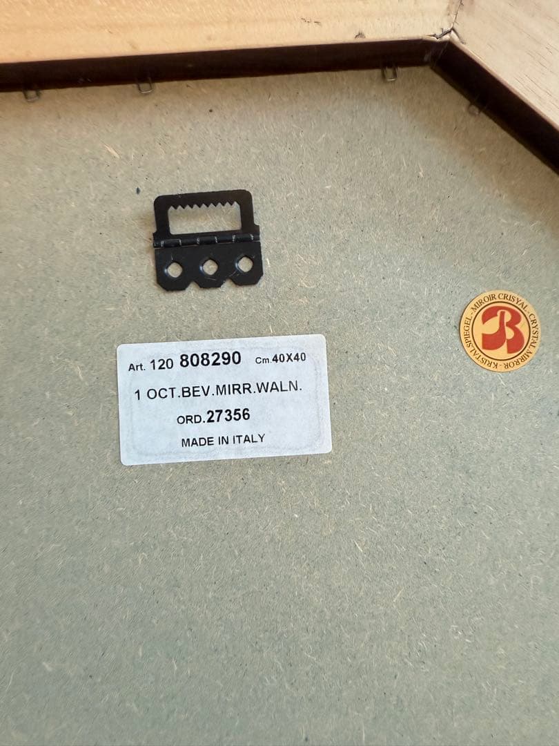 ぴ*お様 鏡 壁掛け イタリア製 八角ミラー