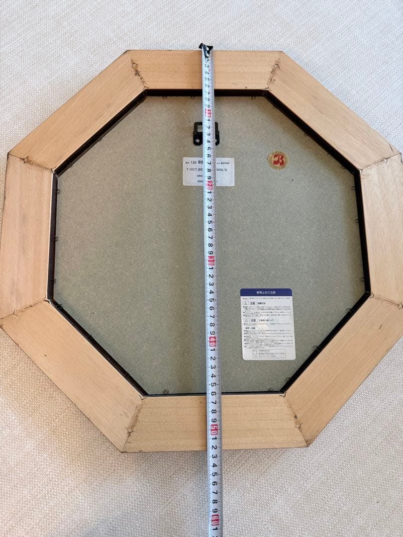 ぴ*お様 鏡 壁掛け イタリア製 八角ミラー