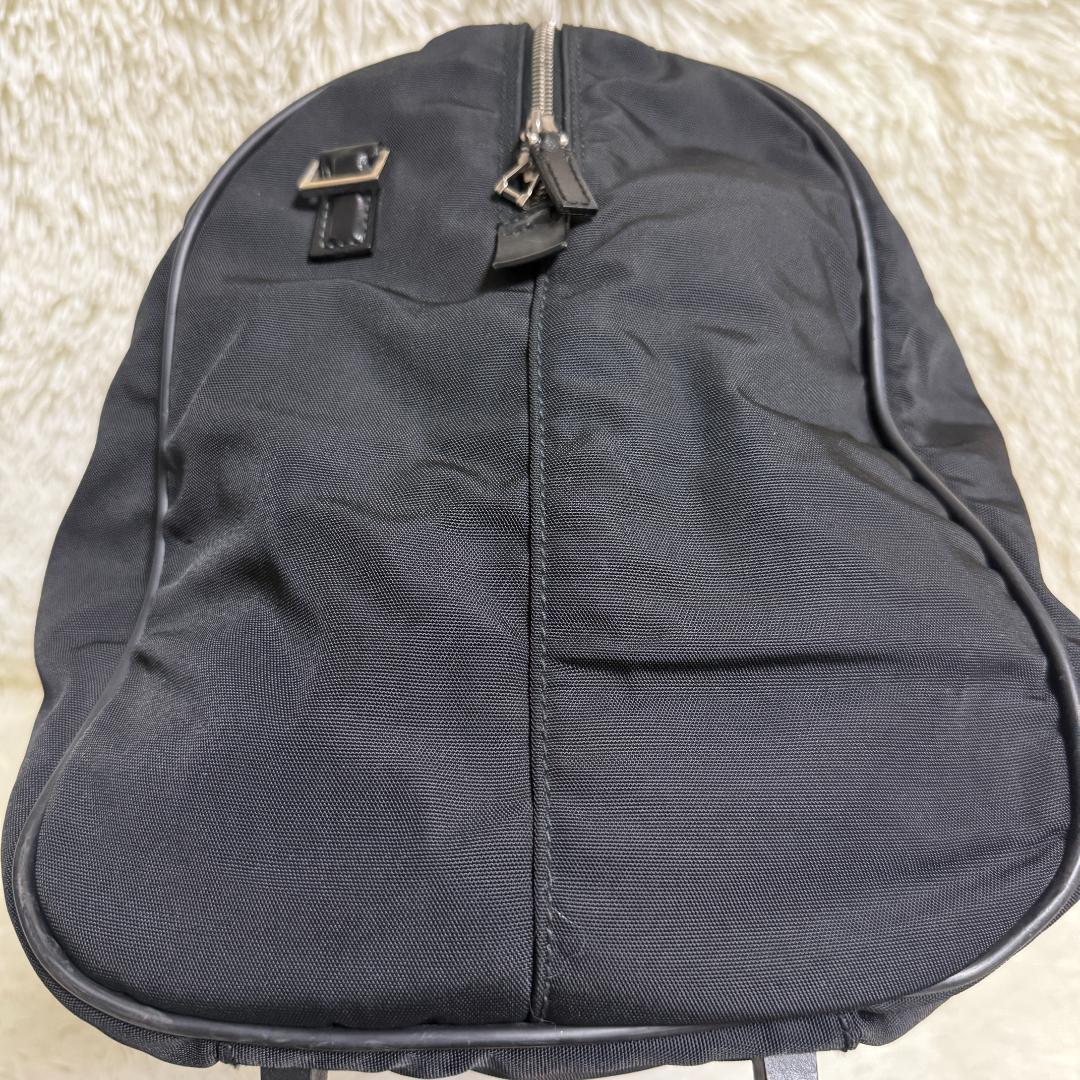 GUCCI グッチ ナイロン レザー 2WAY ボストンバッグ ロゴプレート