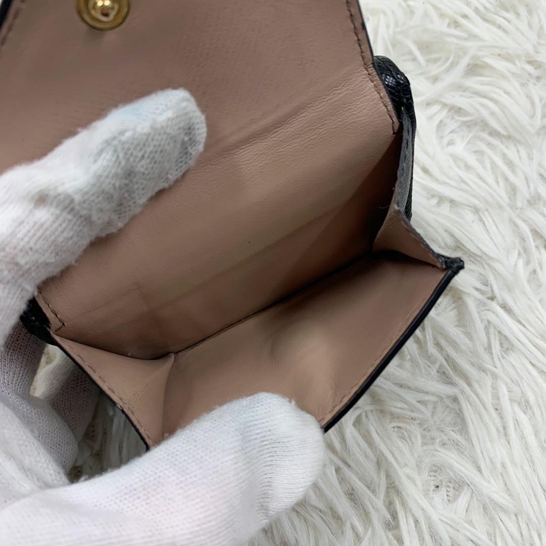 【✨美品✨】プラダ 三つ折り財布 リボン サフィアーノ ブラック