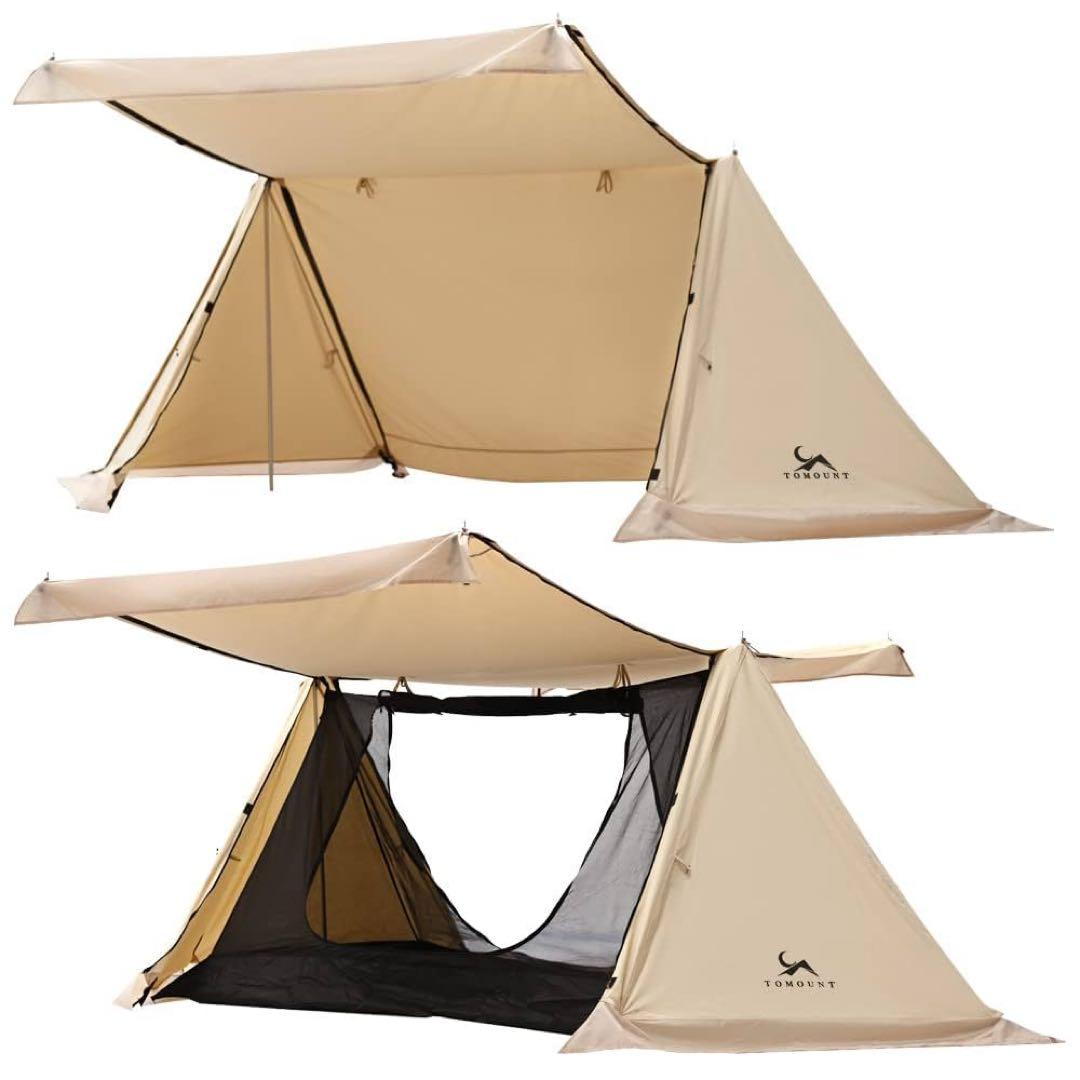 【未使用】TOMOUNT パップテント 軍幕　ベージュ/グランドシート付き