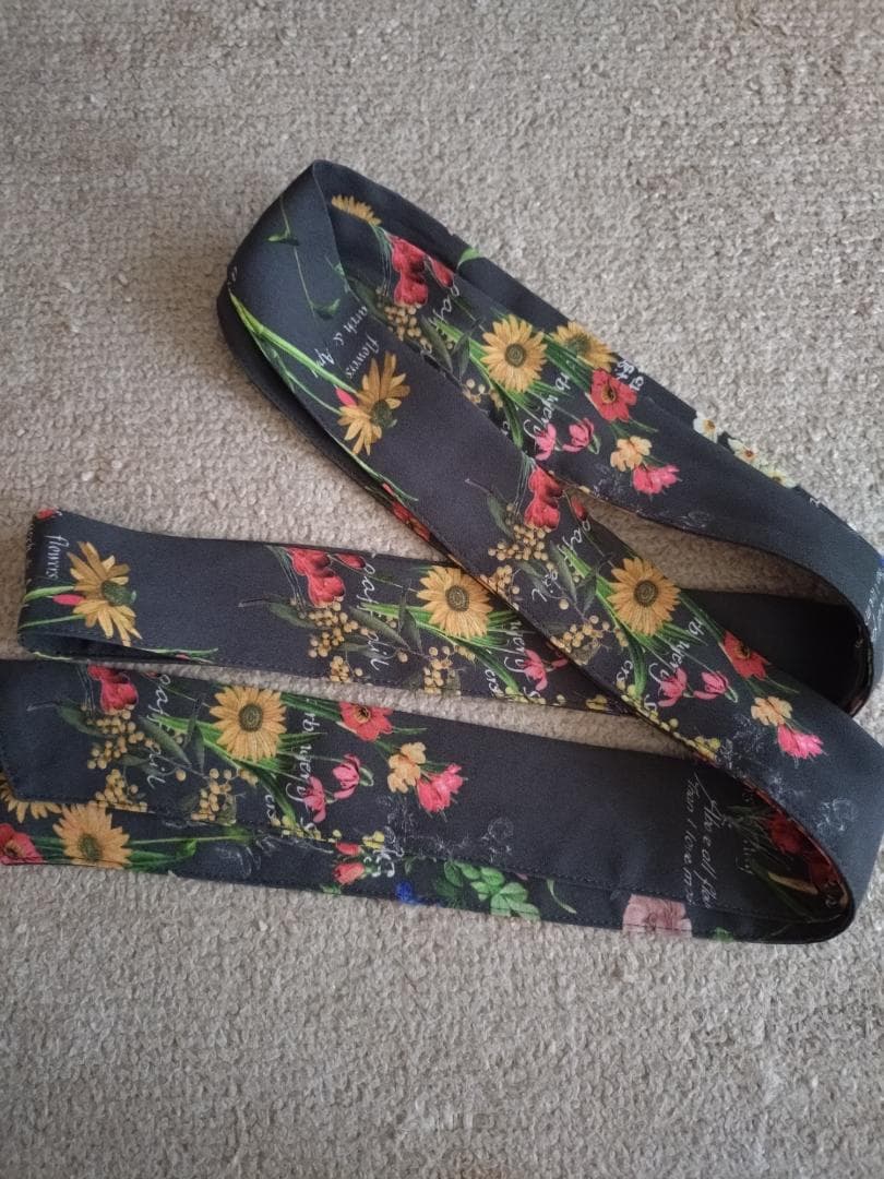 自由区★【洗える】フラワーガーデンプリント ワンピース★44★スレート★1回着用