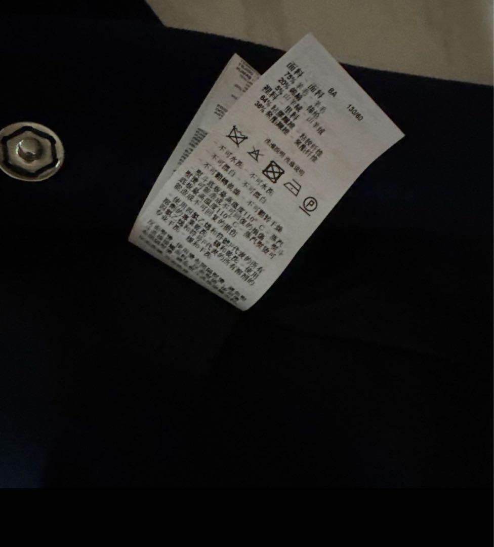 EMPORIO ARMANI ウールコート　ネイビー 8A(130cm)