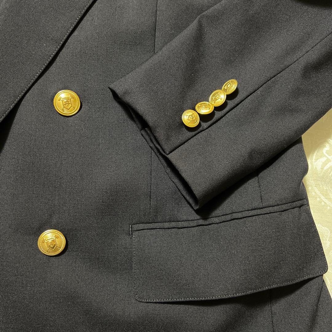 ①usedラルフローレン チャップス 紺ブレ ダブル ジャケット 金ボタン A4