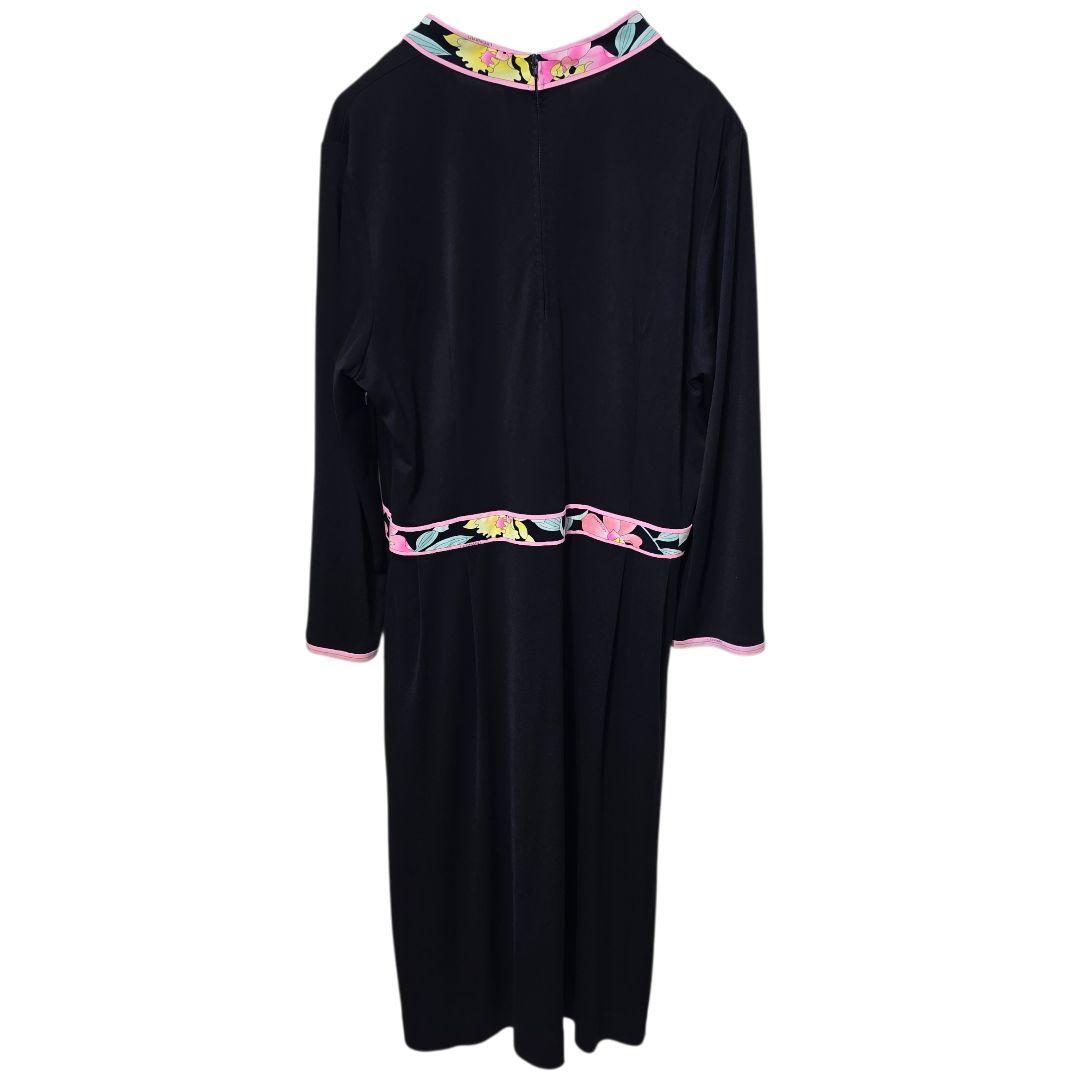 レオナール カンカン素材 フラワー ロングワンピース 42