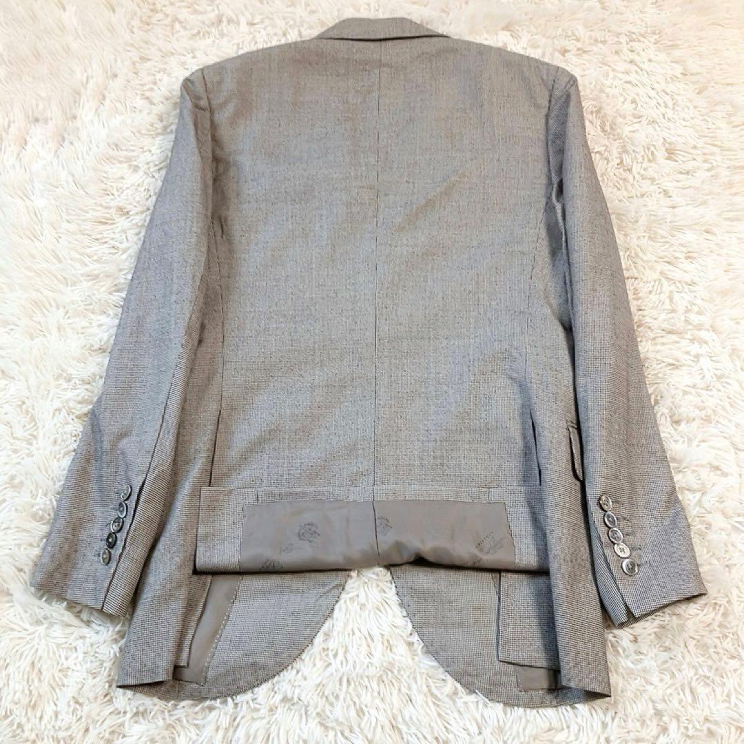 【裏地ロゴ・160's】Loro Piana　スーツ　千鳥柄　正規緑タグ　L貝釦