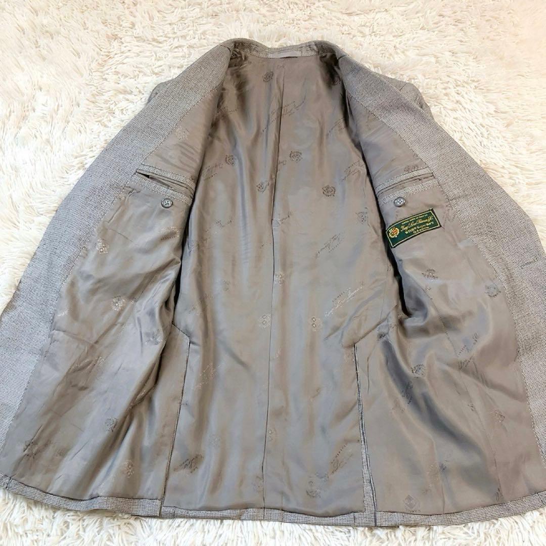 【裏地ロゴ・160's】Loro Piana　スーツ　千鳥柄　正規緑タグ　L貝釦