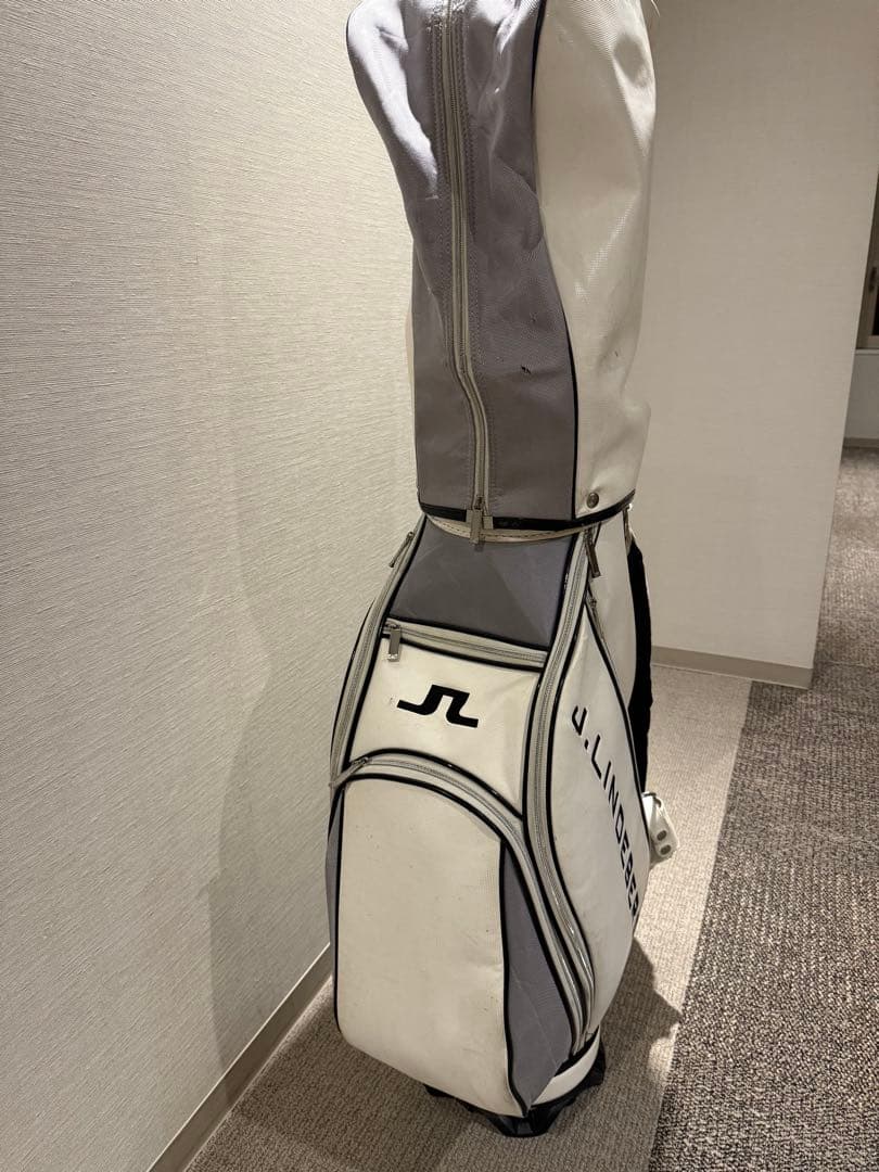 J.LINDEBERG ゴルフキャディバッグ ホワイト・グレー
