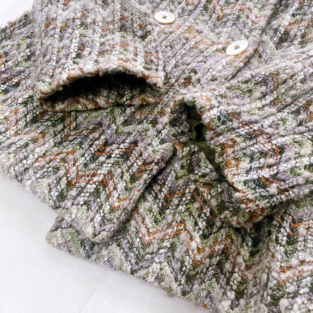 美品✨ミッソーニ ウールジャケット モヘヤ混 オレンジタグ 大きいサイズ 44