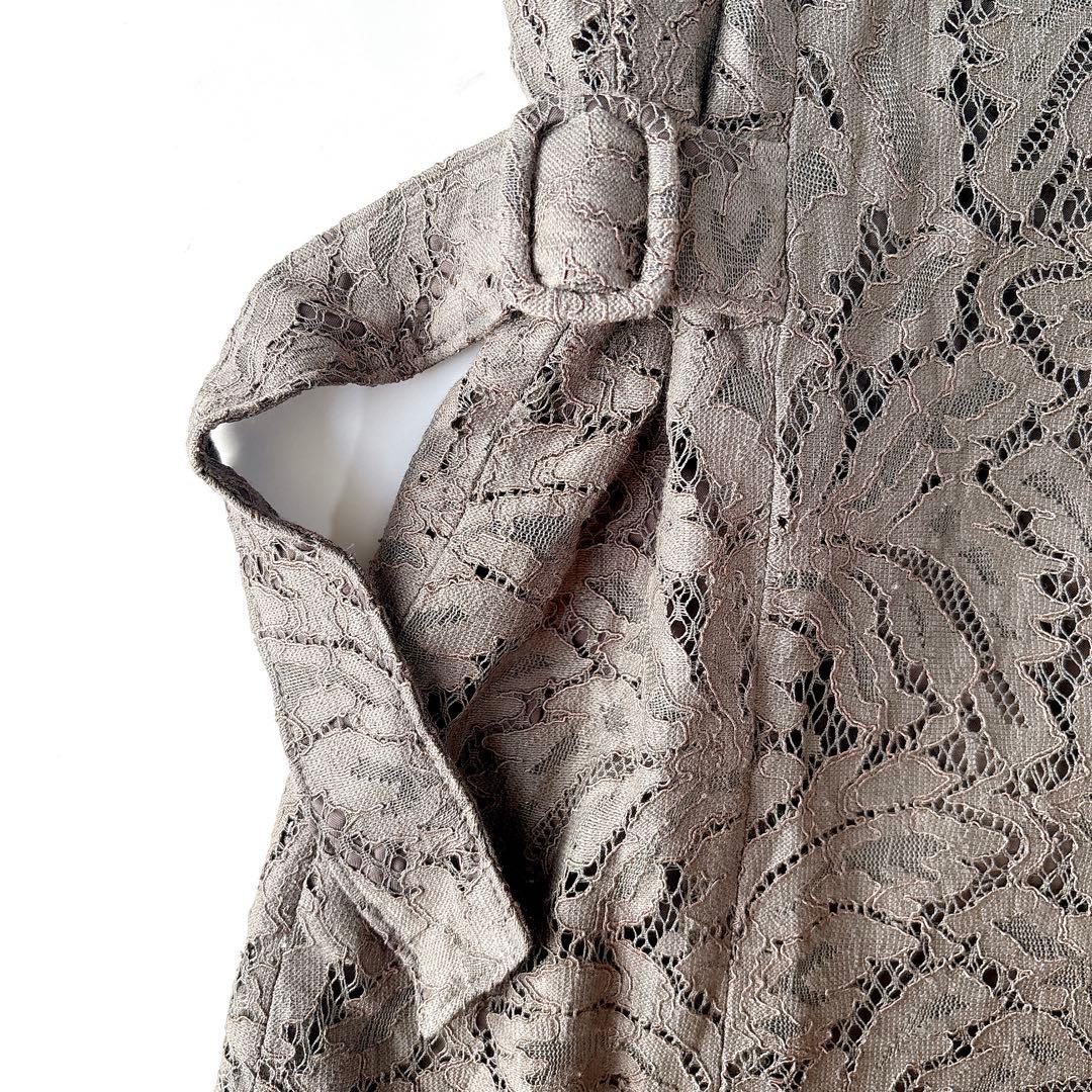 新品⁑ユナイテッドトウキョウ　総レースオールインワン　カーキグレー　1 ドレス