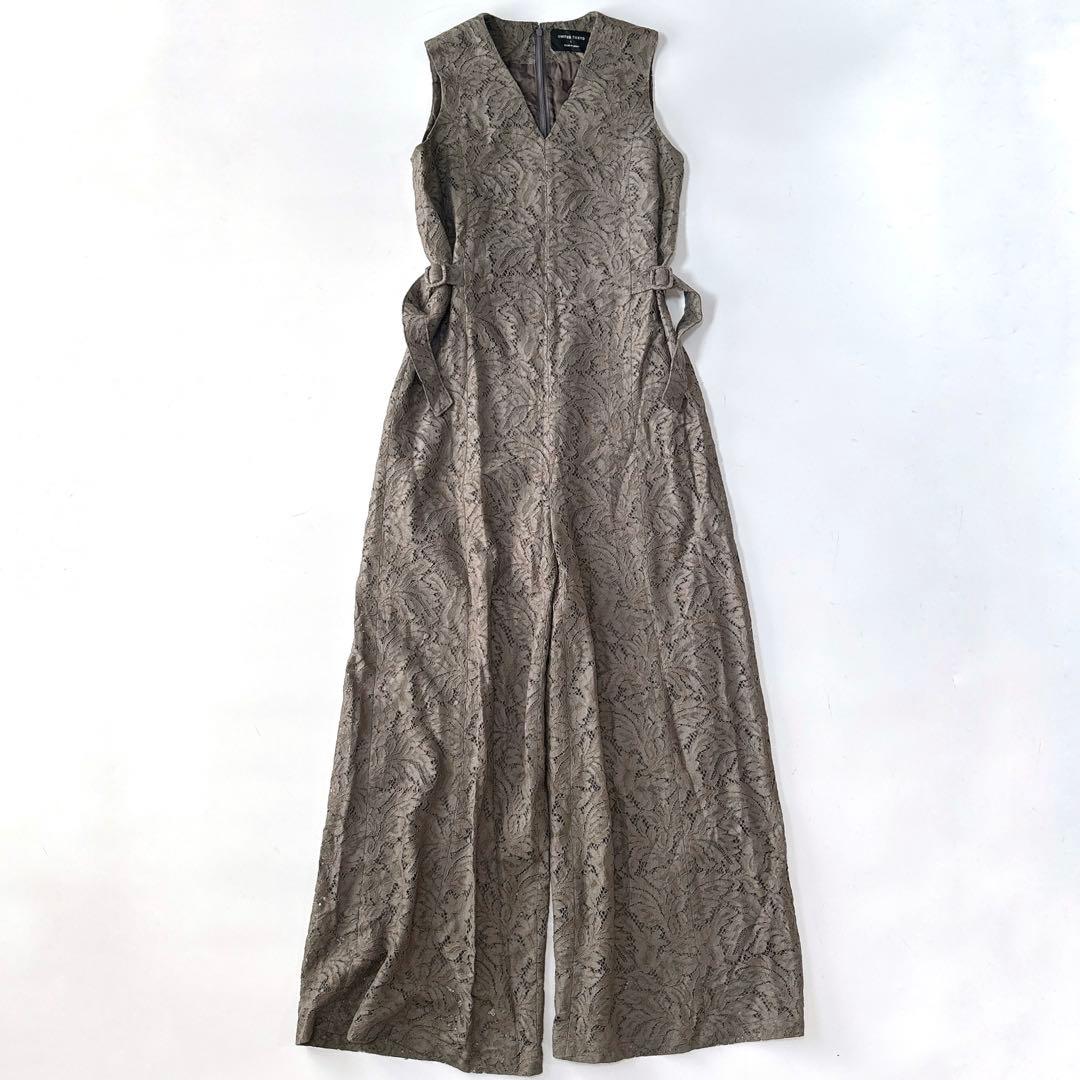 新品⁑ユナイテッドトウキョウ　総レースオールインワン　カーキグレー　1 ドレス