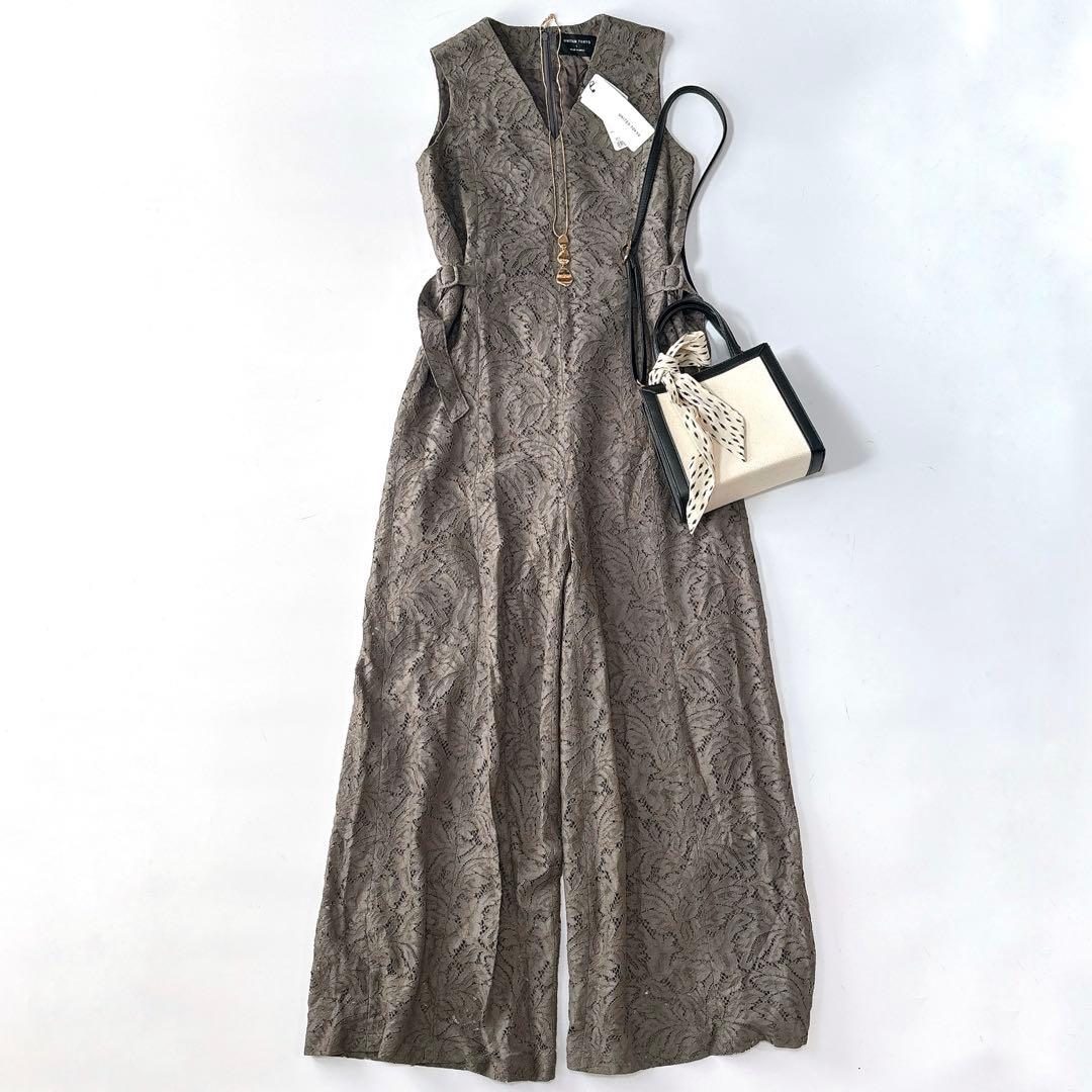 新品⁑ユナイテッドトウキョウ　総レースオールインワン　カーキグレー　1 ドレス