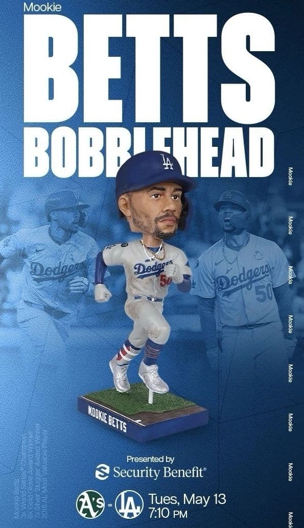 ムーキー・ベッツ ボブルヘッド ドジャース 5月13日 限定配布