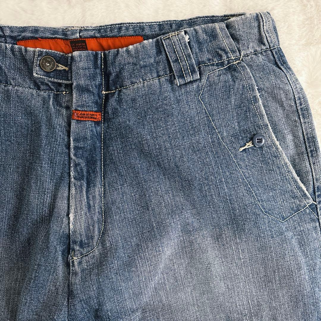 マリテフランソワジルボー シャトルパンツ 極太w38バギーデニム