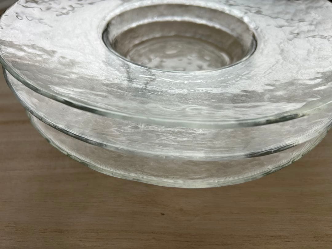 11枚北洋硝子 石塚硝子　ガラス工芸皿 ダブルF リムレット　ガラスプレート