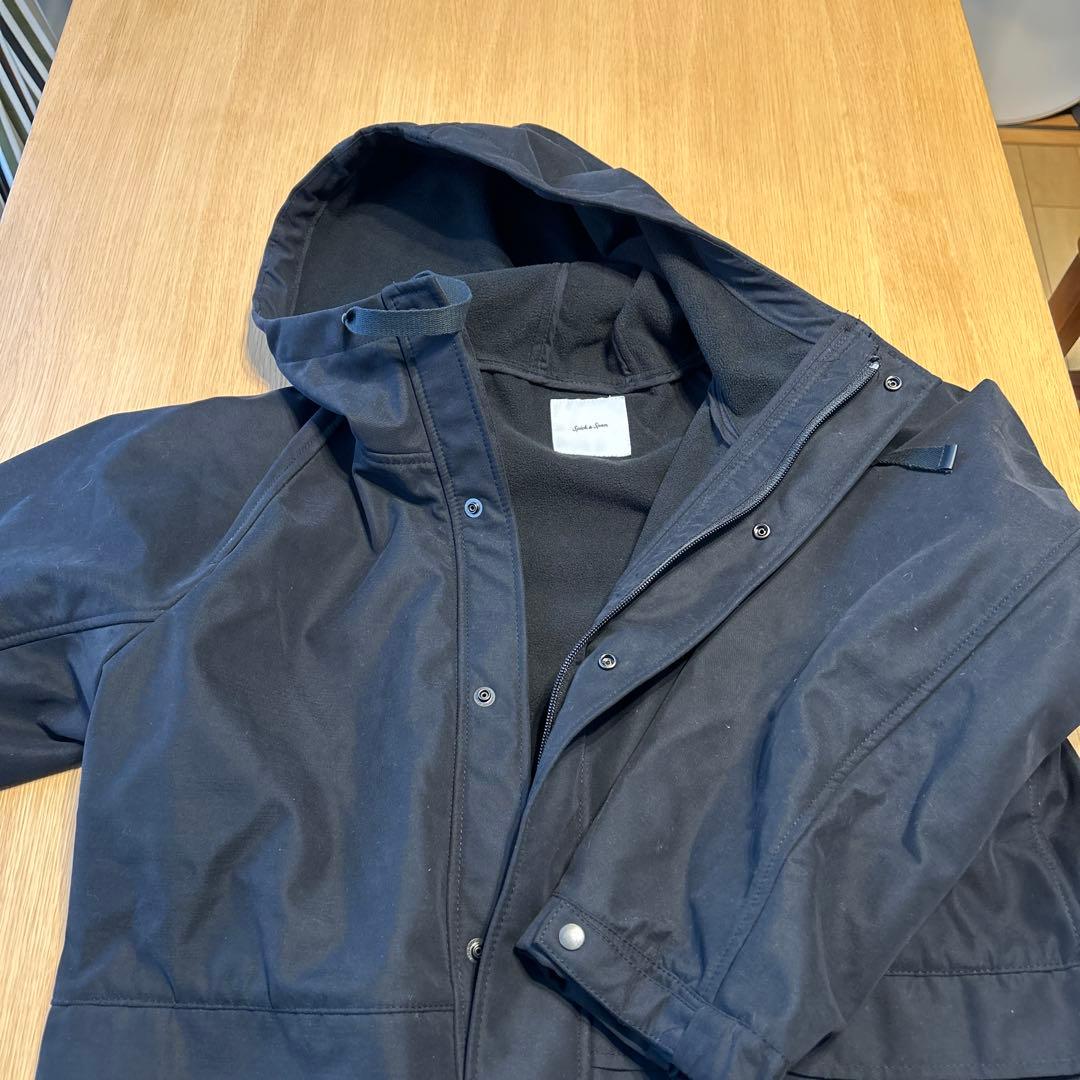 Spick & Span ボンディングフーデッドコート