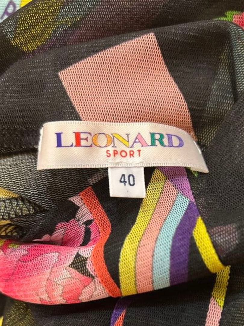 美品✨LEONARD 花柄 サイズ40(L) パワーネット
