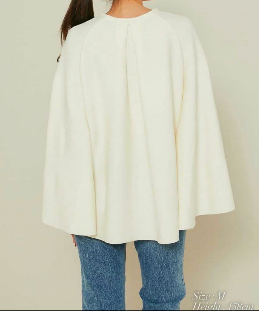 seventen マントニット　アイボリー　S