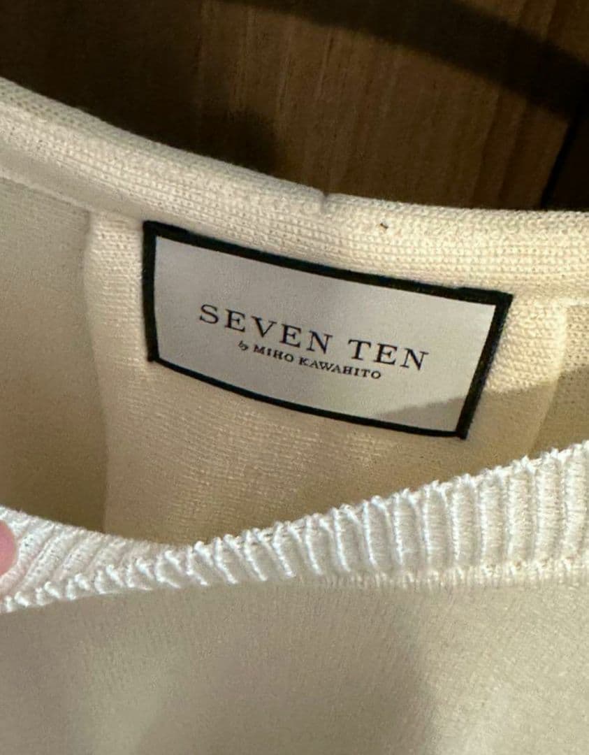 seventen マントニット　アイボリー　S