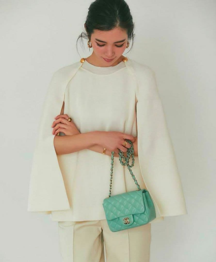 seventen マントニット　アイボリー　S