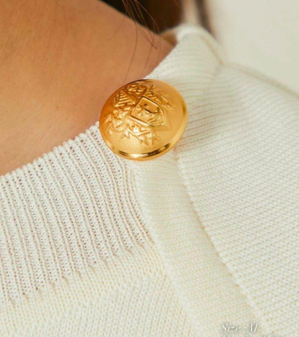 seventen マントニット　アイボリー　S