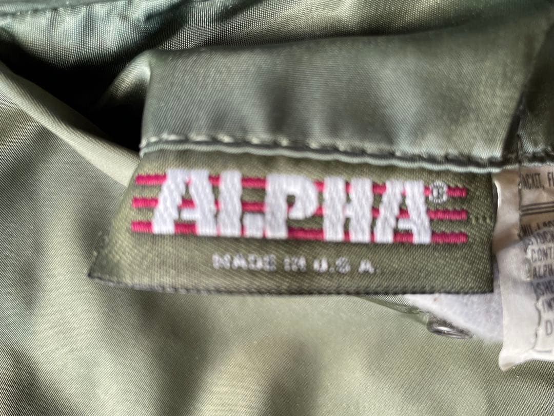 値下げALPHA MA-1 80's-90’s LビンテージMADEIN USA