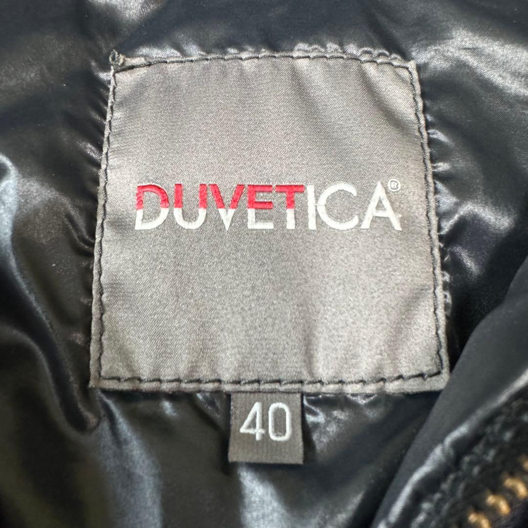 美品　デュベティカ　ダウンベスト　ネイビー フード付き　大きいサイズ　L サイズ