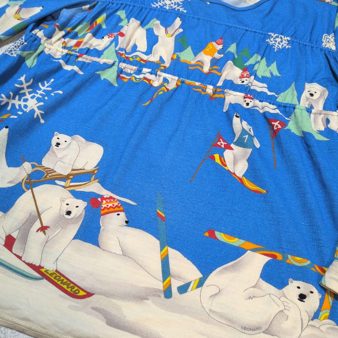 お値下げ★レオナール★シロクマスキー柄★美品