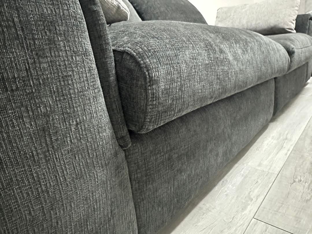 【保証期間内】ニトリ3人掛けセパレートソファ (LB04 GY)②