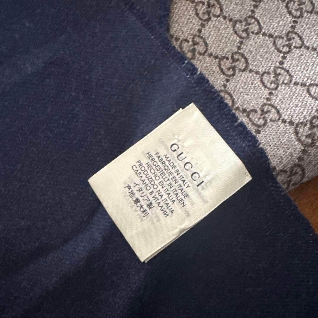 kids GUCCI GGパターン マフラー エンブレム付き