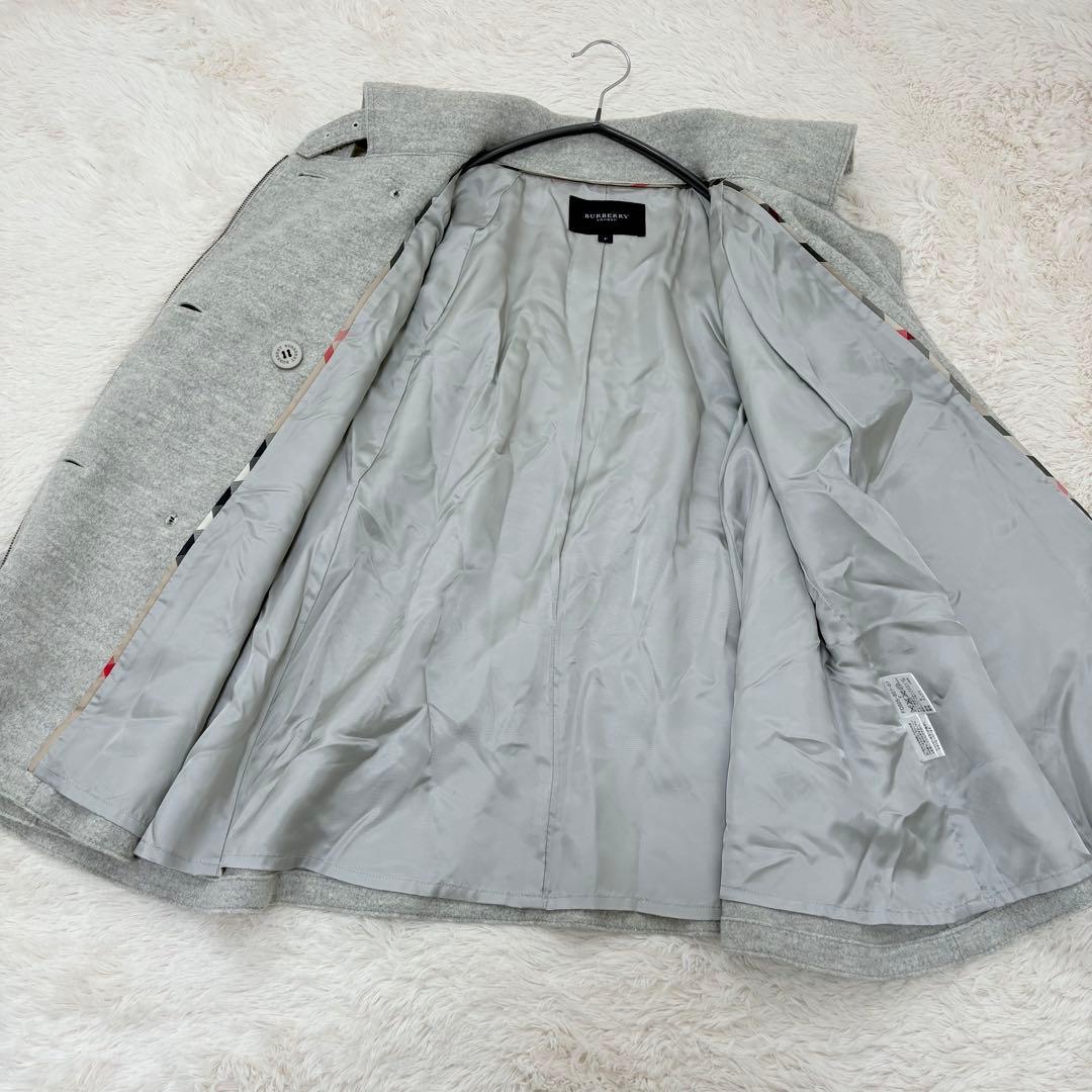 美品✨バーバリーロンドン　ケープコート　ポンチョ　ウール　Aライン　フリー