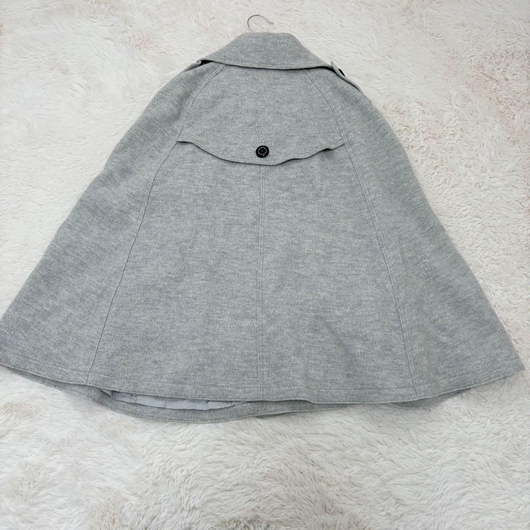 美品✨バーバリーロンドン　ケープコート　ポンチョ　ウール　Aライン　フリー