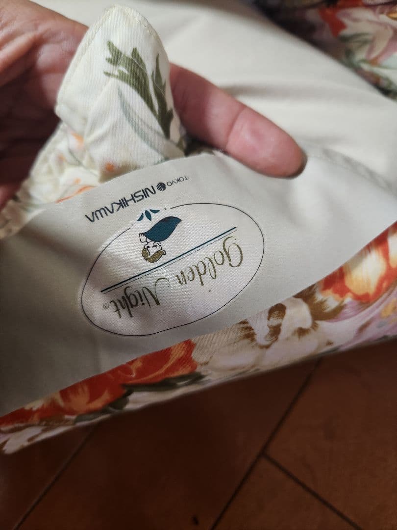 東京西川　Golden Night 花柄羽毛布団シングルロング