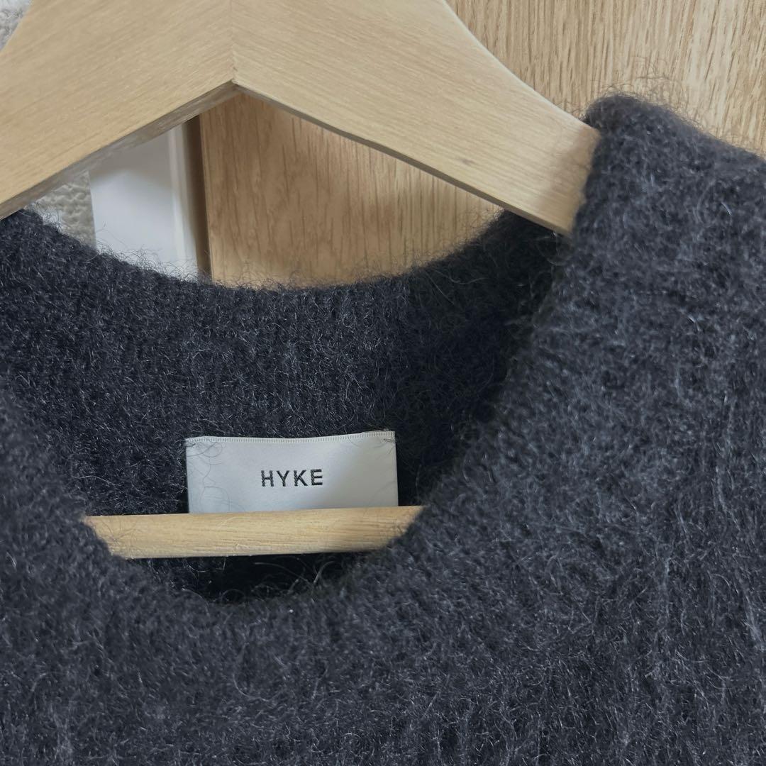 美品 22AW HYKE ハイク モヘア ニットベスト 黒
