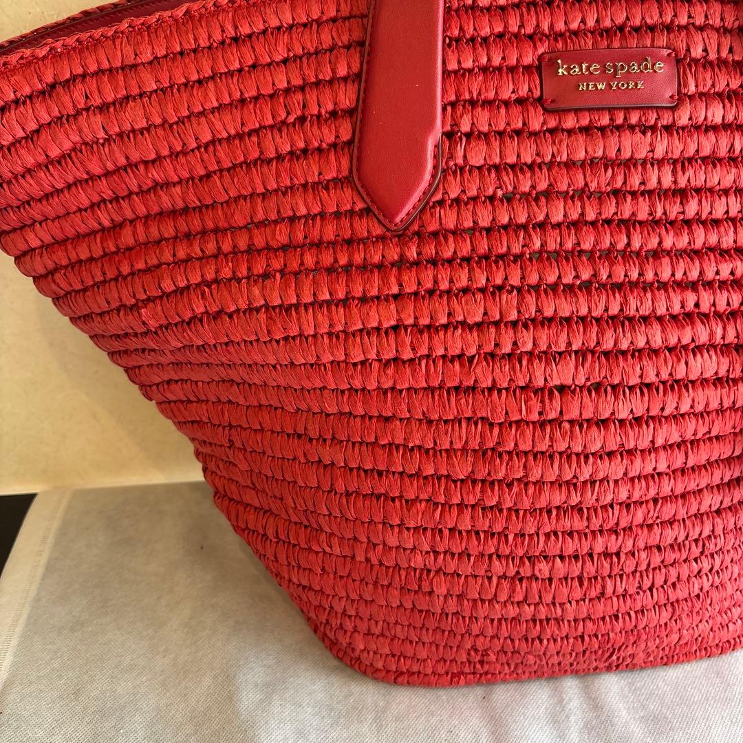 【未使用に近い・参考価格6.4万】ケイトスペード カバナ ラージ ストロートート