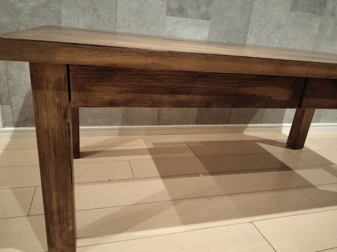 無印良品 無垢材ローテーブル ウォールナット センターテーブル 廃盤品　引き出し