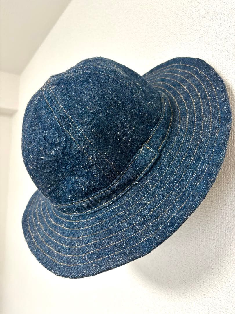 岡山産60cmUS ARMY M-37 DenimHATネップ天然藍デニムハット