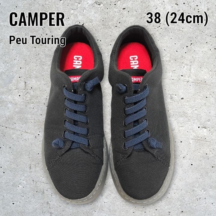 美品★CAMPER カンペール Peu Touring ペウ 軽量 黒 38