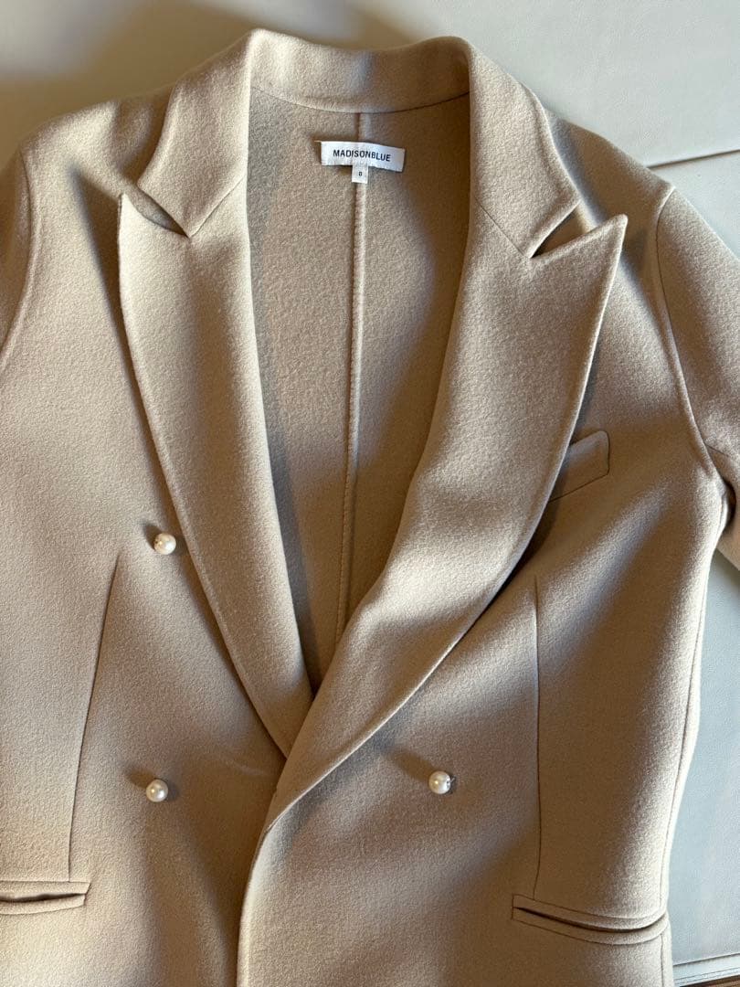 【美品】MADISONBLUE　パール　ロングコート　ライトベージュ