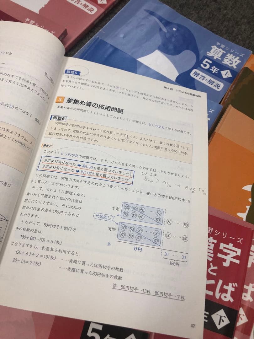 四谷大塚 予習シリーズ5年 国算理社/漢字/計算　上下　中古　2022年版