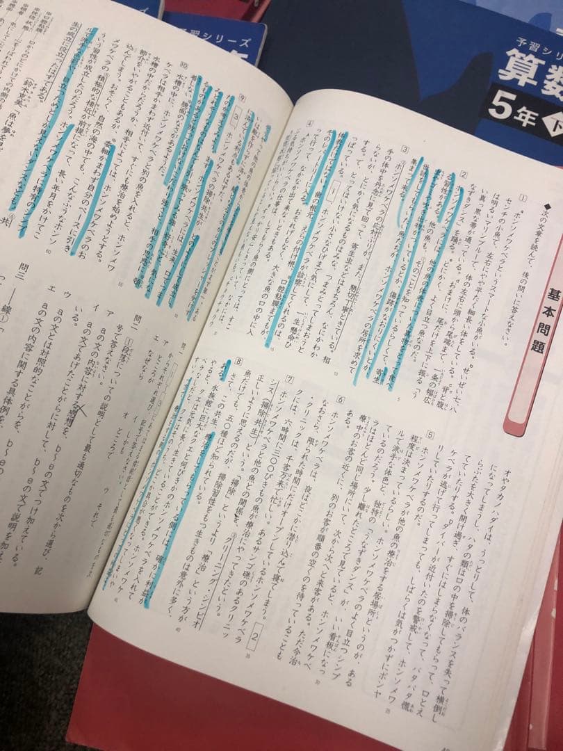 四谷大塚 予習シリーズ5年 国算理社/漢字/計算　上下　中古　2022年版
